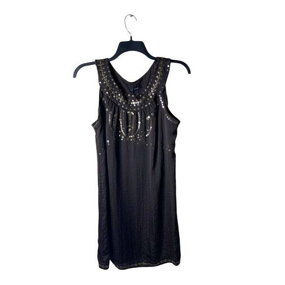 Alfani Midi Dress Women Sz 14 Relaxed A-Line Beaded Crew Neck Sleeveless Casual - Picture 13 of 15